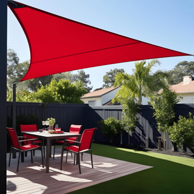3 point Shade Sail - 6mtrs x 6mtrs x 8.48mtrs