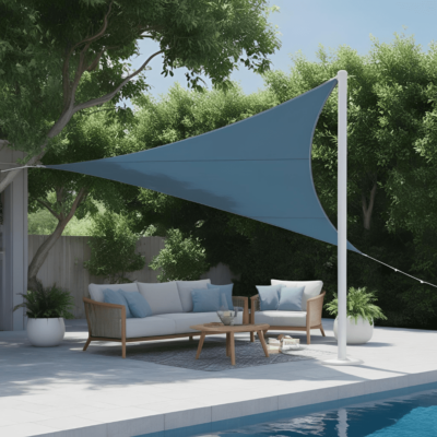 3 point Shade Sail - 5.5mtrs x 5.5mtrs x 7.78mtrs