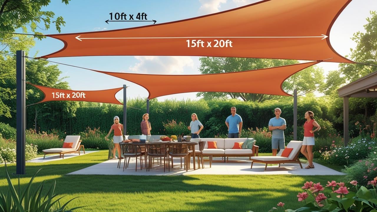custom shade sail sizes